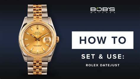 how to set the time on my rolex datejust|Rolex Datejust set date.